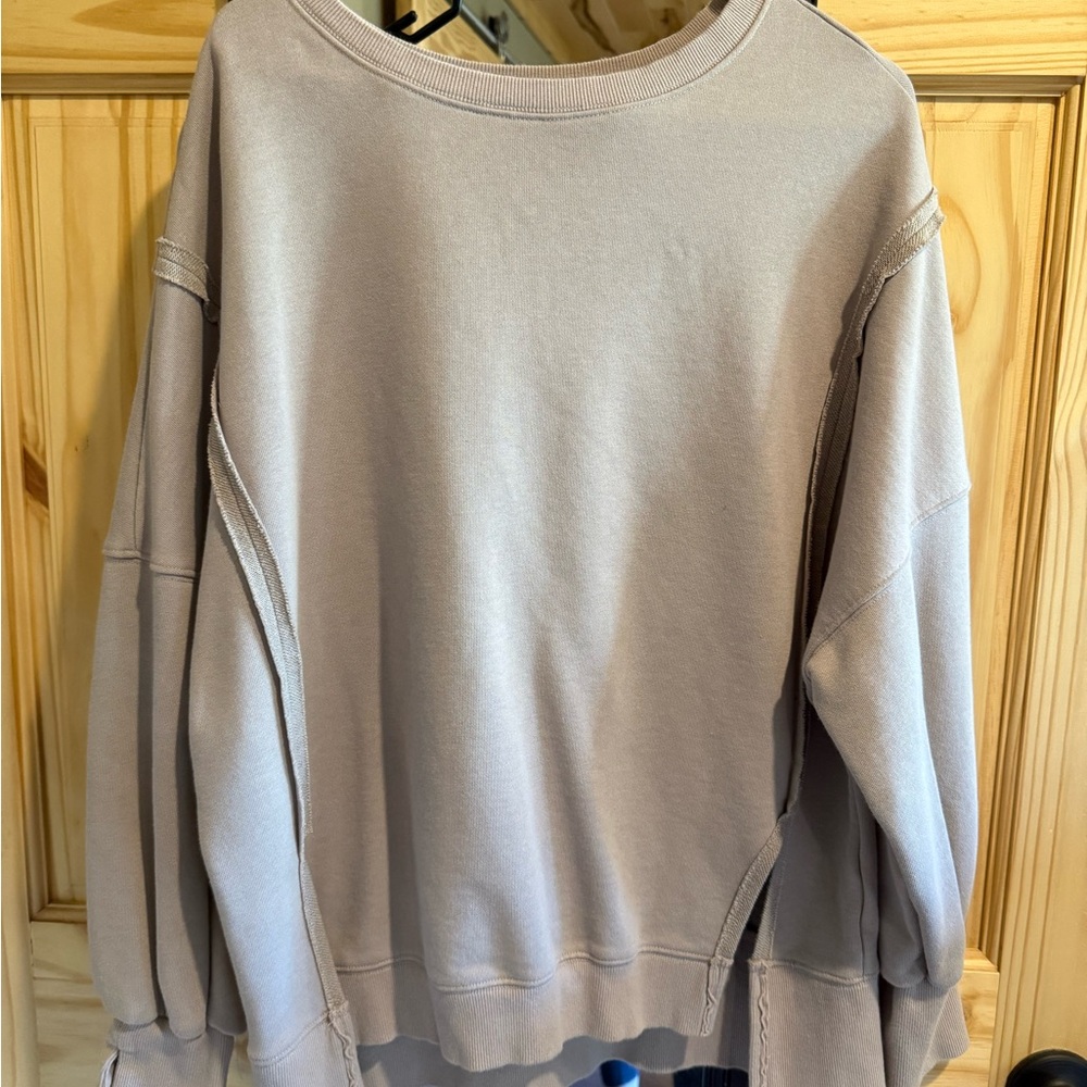Casual Beige Sweatshirt